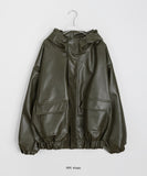 [unisex] Nonko Hood Leather Over Jumper