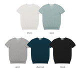 Ice Tencel V-neck Short Sleeve Knit