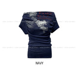 Lunatic Funky Print Off-Shoulder Short Sleeve
