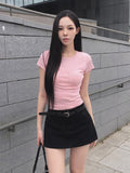Pending Belt Mini Low Skirt Pants