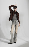 Suede High Collar Jacket