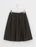 Hilton Peach Fuzz Pleated Banding Midi Skirt