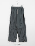 [unisex] Ronbu Banding Pin Tuck String Parachute Pants