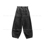 East Belted Wide Denim Pants