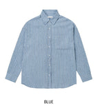 Palm Stripe Seersucker Over Shirt