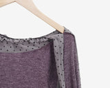 Beltic Dot Ribbon Off-Shoulder T-Shirt