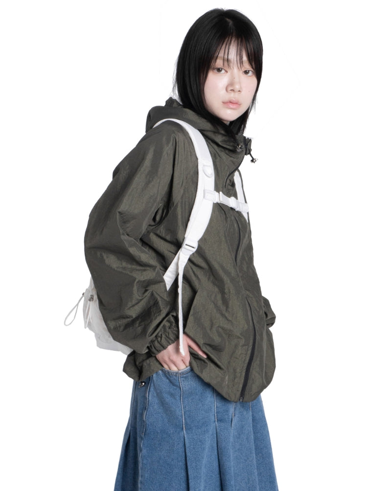 【WOOHWA】NYLON WIDE WINDBREAK WOOHWA (ウーファ) - ナイロンワイドウインドブレイカー / NYLON