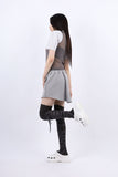 toe shoes knee socks