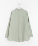 [BAONHAUS] Tenin Cotton Boxy Over Plain Shirt