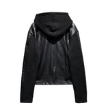 [LANARCH] Noble Leather Pocket Hooded Zip-Up