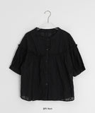 Dodo Lace Puff Short Sleeve Blouse