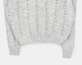 Neha loose wool round neck cable knit