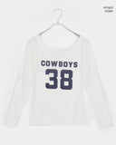 Nell Number Print One Off-Shoulder Long-Sleeve T-Shirt