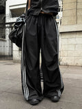 [UNISEX] Metal Track Wide Nylon Pants