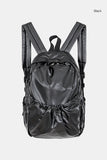 Casual metal glossy backpack