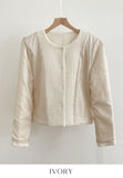 Shurea No Collar Pearl Tweed Jacket