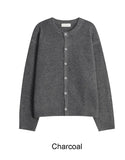 End round knit cardigan