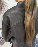 Fez Vintage Washing Leather Jacket