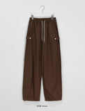 [unisex] Tokiden banding string side snap wide cotton pants