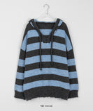 Meltini Stripe Hood Over Knit