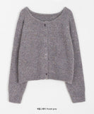 Rurui Mix Color Wool Crop Cardigan