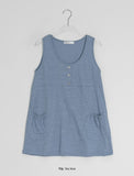Fineb Button Pocket Layered Sleeveless One Piece