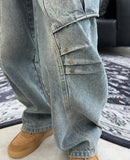 Herique Rivet Cargo Denim Pants