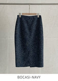 Kelberin Tweed Midi Skirt