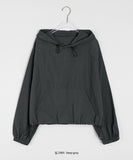 Mayde String Nylon Crop Hoodie