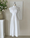 Zeroti Collar Shirt Cap Sleeveless One Piece