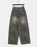 Ponte Leopard Back Pocket Wide Pants