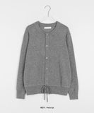 Kipo string round over wool knit cardigan