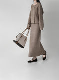 Low Button Cardigan Setup