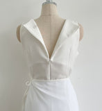 Roselle Layered Wrap Sleeveless Long One Piece