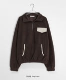 Rokuni Color Matching Pocket Fleece Anorak Zip-up