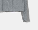 Gyuri Frill Bean Button Long Sleeve Cardigan