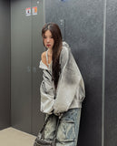 Bark Dirty Spray Two Way Hooded Zip-Up