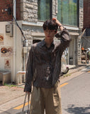 Crinkle Double Pocket Roll-up Check Shirt