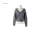 Roselle Halter Strap Off-the-shoulder V-Neck Knit