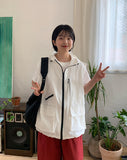 [Unisex] iie Pocket Nylon Hooded Vest
