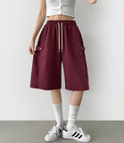 Folding Cut Snap Knee Length Bermuda Shorts