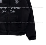 Seraw Printing Fur Hood Zip-Up