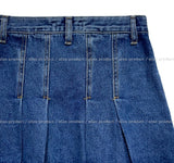 On Me Pleats Denim Skirt