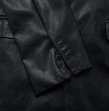 Raw Classic Leather Blazer Jacket