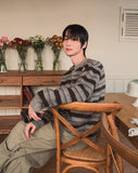 Line Vintage Stripe Knit Cardigan