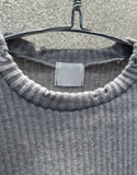 Deep Ribbed Knit T-Shirt