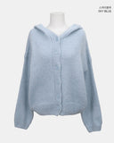 Lyle Mohair Hooded Knit Cardigan