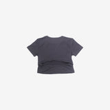 Miton cropped back slit T-shirt