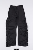 Cinch side shirring nylon pants