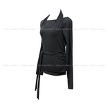Corinne Halter Layered Strap Long Sleeve